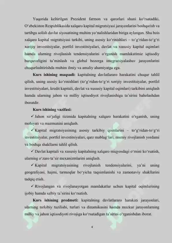 Xalqaro kapital migratsiyasi tarkibi va rivojlanish tendensiyalari 3