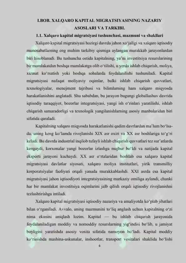 Xalqaro kapital migratsiyasi tarkibi va rivojlanish tendensiyalari 5