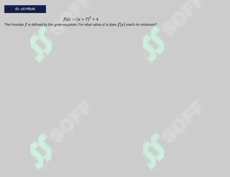 SAT Math test. Topic Nonlinear functions 4
