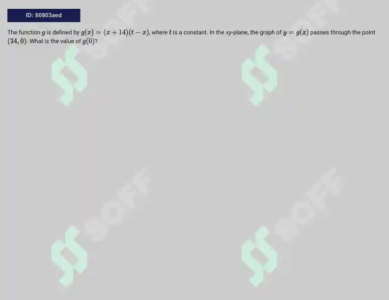 SAT Math test. Topic Nonlinear functions 7