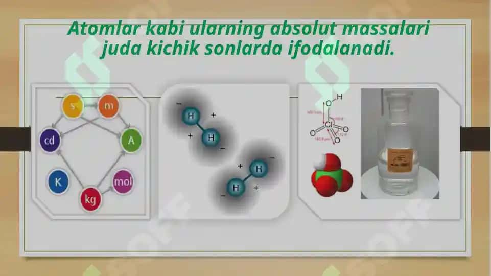 Atom massasi, Molekulyar massasi, Moddamiqdori va allotropiya 3