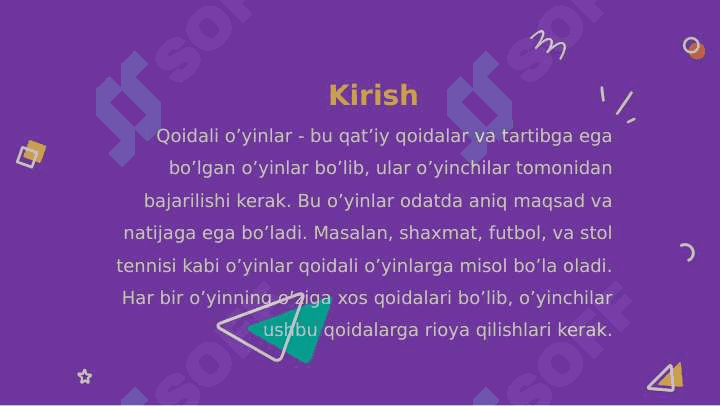Maktabgacha ta'limda qoidali o'yinlar. 3