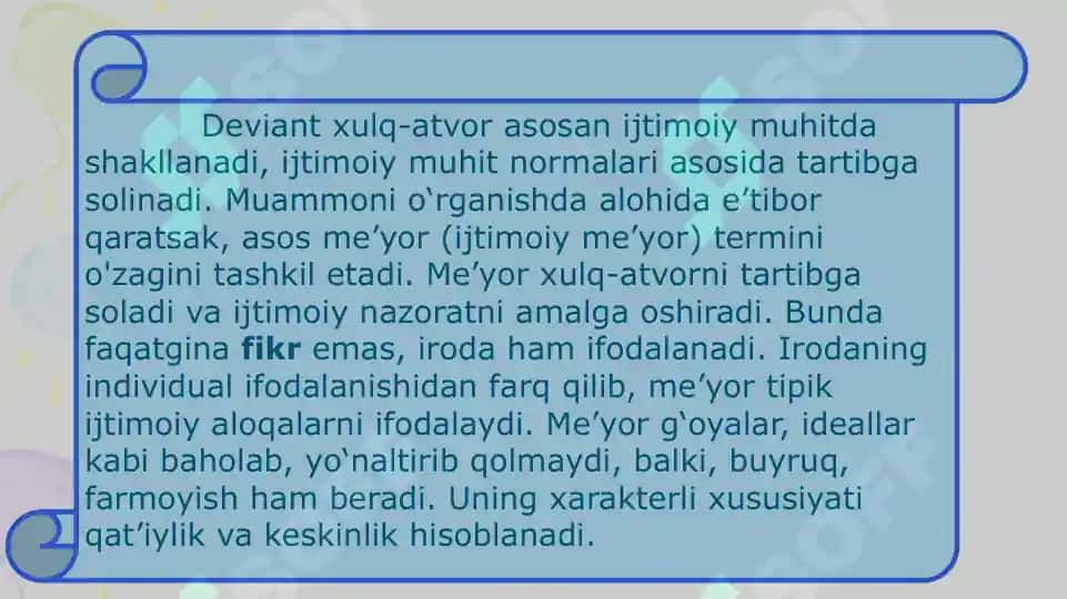 Ijtimoiy me'yorlarning shaxsiy xususiyatlariga ta'siri 6