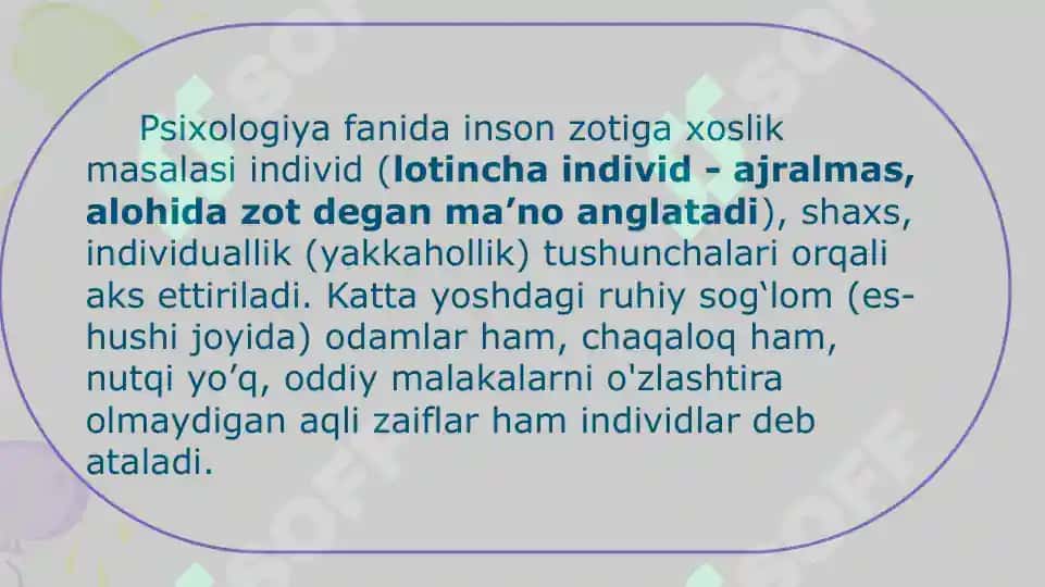 Shaxs og’ishgan xulqining determinatsiyasi va ijtimoiy va tabiiy birlik 6