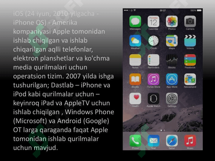 iOS mobil operatsion tizimi 3