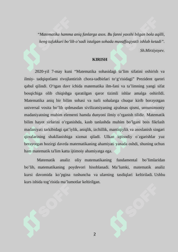 Hosila haqida tushuncha, uning geometrik va fizik ma’nolari 2