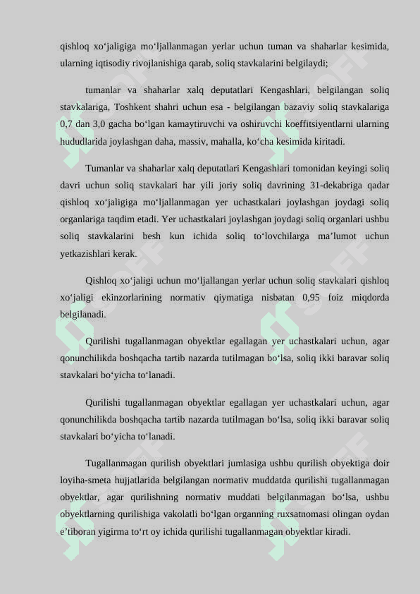 Yuridik shaxslardan olinadigan yer solig'i 7