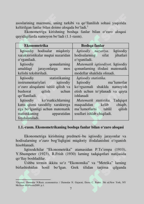 EKONOMETRIK MODELLASHTIRISH ASOSLARI 2