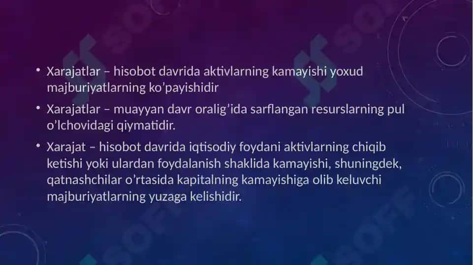 Mahsulot ishlab chiqarish va davr xarajatlari tahlili 3