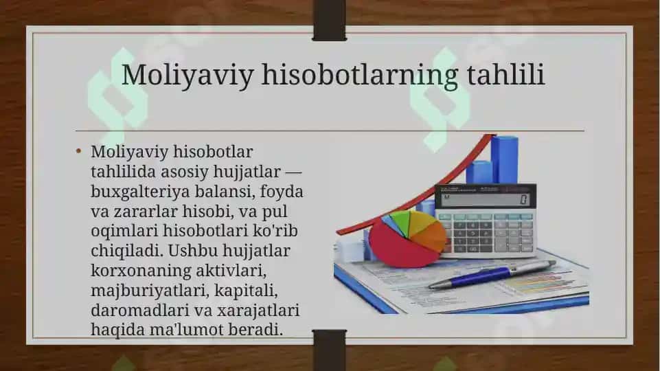 Moliyaviy va boshqaruv tahlili 4
