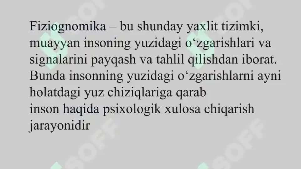 Qiyofa psixodiagnostikasi 7