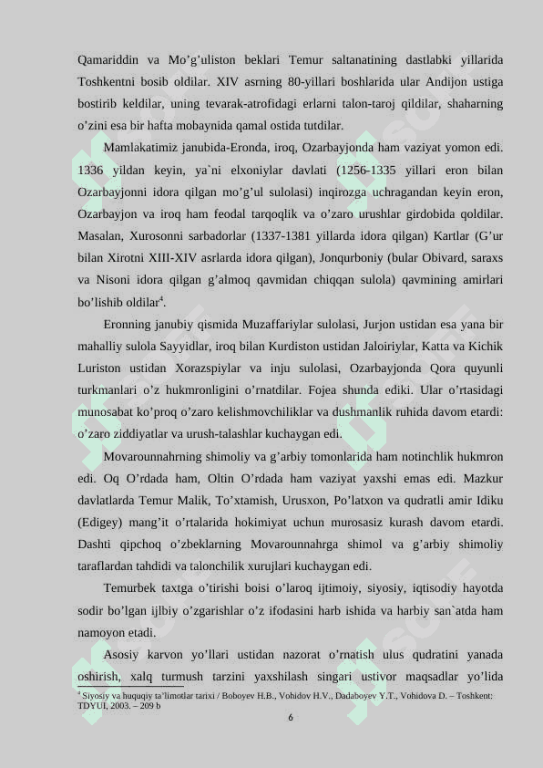 Amir Temurning harbiy yurishlari 6