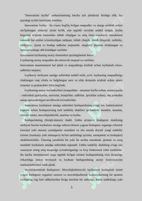 Innovatsion loyihalar portfelini shakllantirish 5