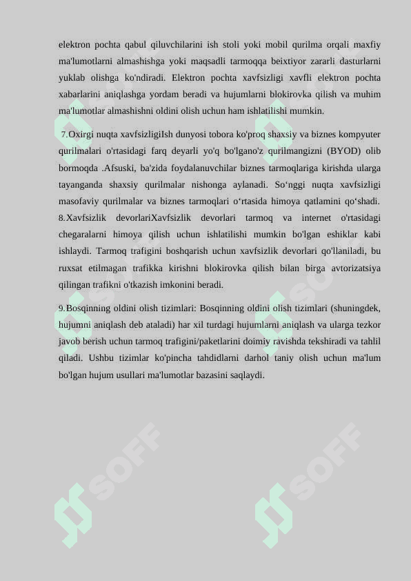Tarmoq darajasida xavfsizlik mexanizimlari 7