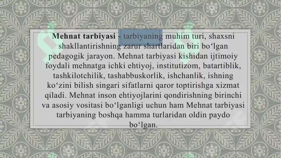Mehnat ta’limining shakl va metodlari 3