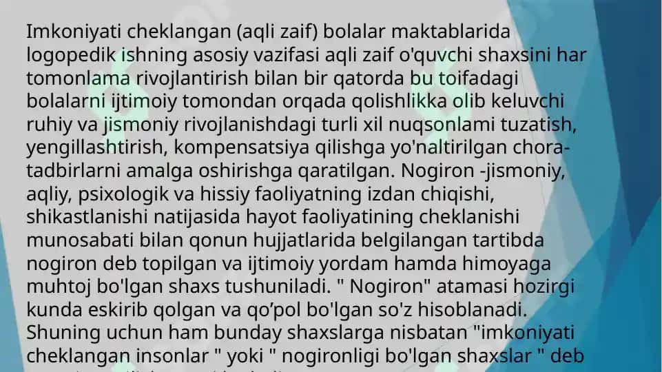 Imkoniyatni Cheklangan Bolalarni O‘qitishda Ta‘lim 2