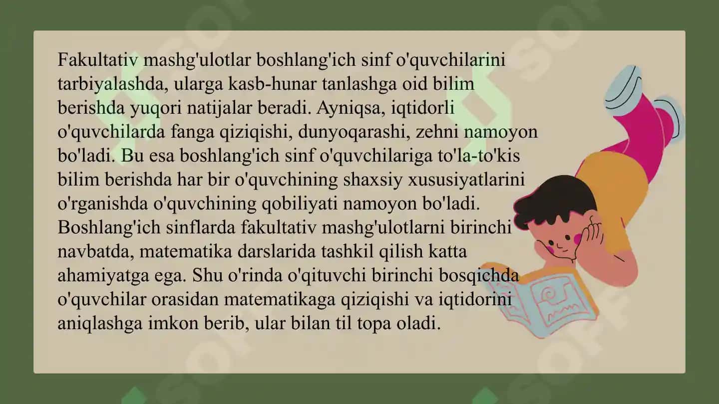 Boshlang‘ich sinfda matеmatikadan fakultativ mashg’ulotlar 3