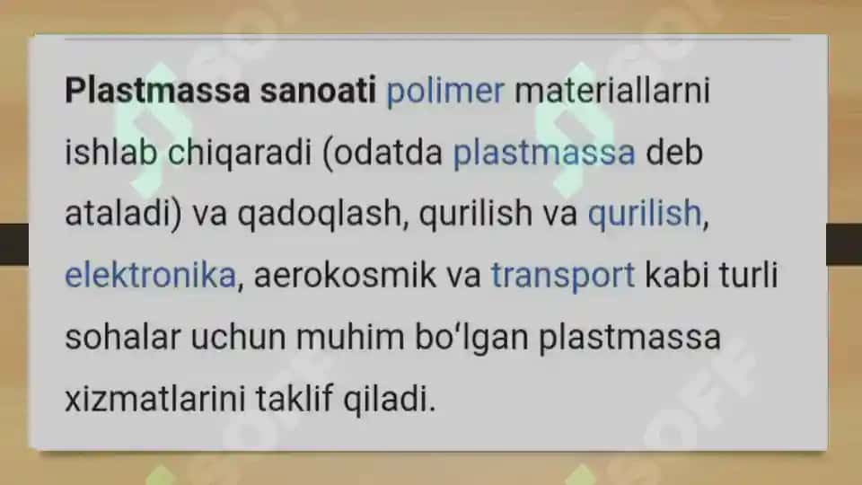 Plastmassa va polimer buyumlarni õrganish 3