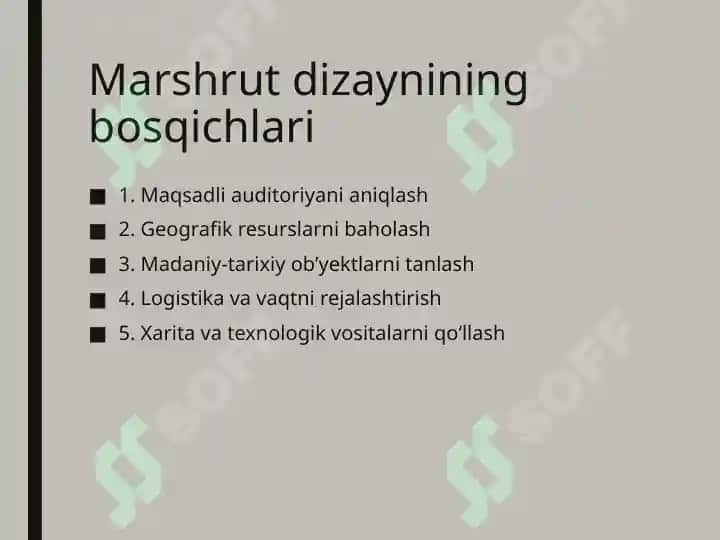 Turistik marshrutlar va dizayni 2