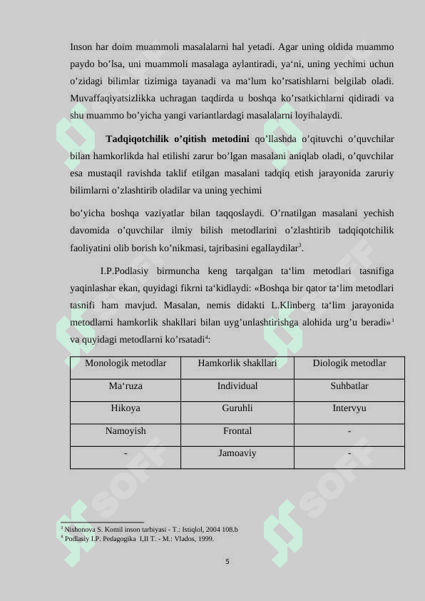 Darsda zamonaviy o'qitish usullarini qo'llash 5