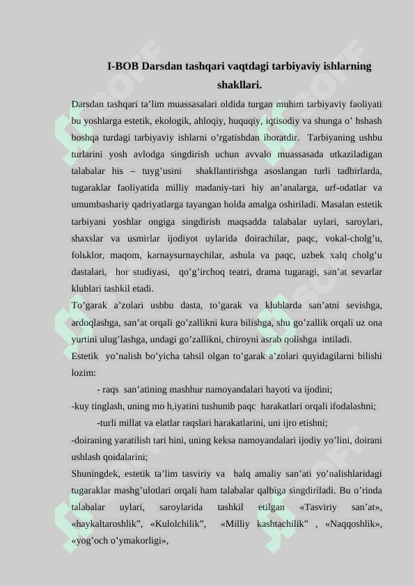 Darsdan tashqari tadbirlar vositasida talabalarda mustaqillik tafakkurini shakillantirish 5