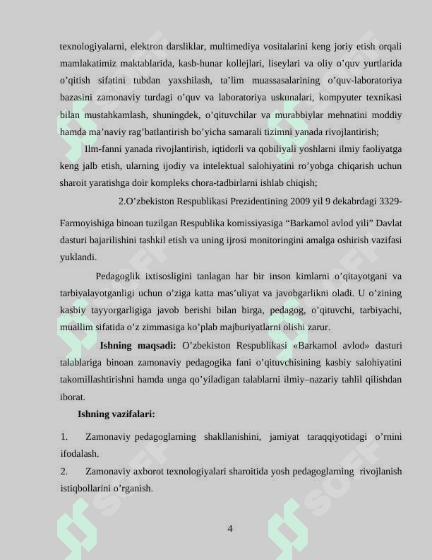 Hozirgi davrda o’qituvchilik kasbi va uning jamiyatda tutgan o’rni 4