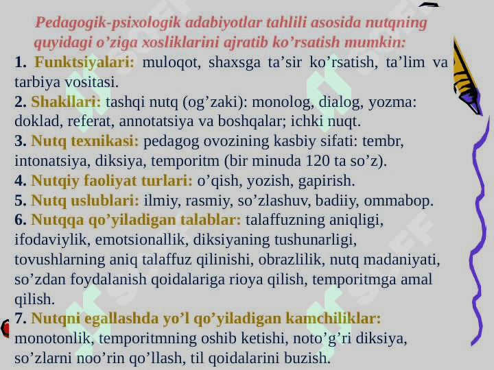 Nutq texnikasi va notiqlik madaniyati 6