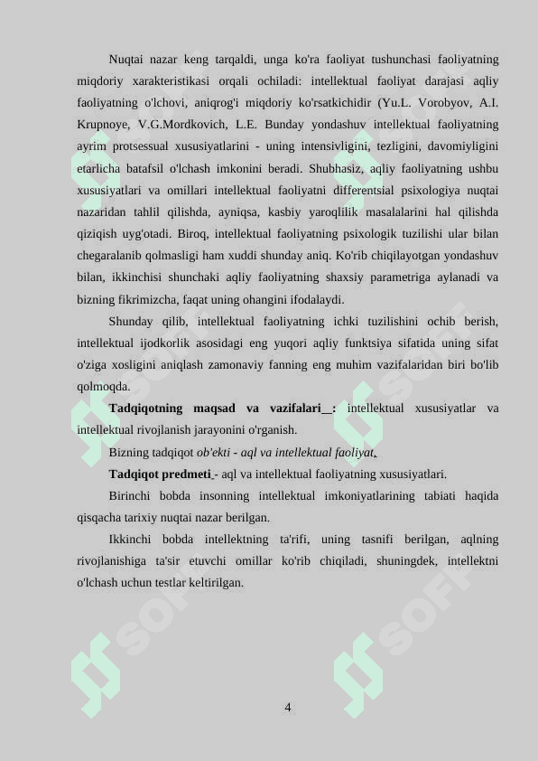 Intelektual harakatlarning rus olimlari tomonidan o'rganilishi. 4
