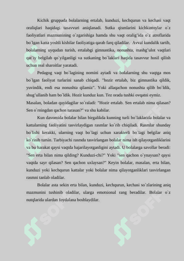 Maktabgacha yoshdagi bolalarda vaqt haqidagi tasavvurni shakillantirish 5