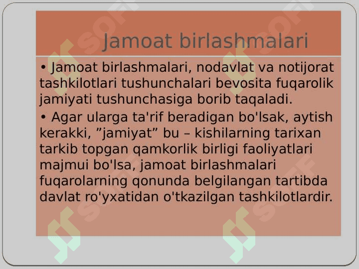 Demokratik jamiyatni barpo etishda nodavlat va jamoat birlashmalarning o'rni 3