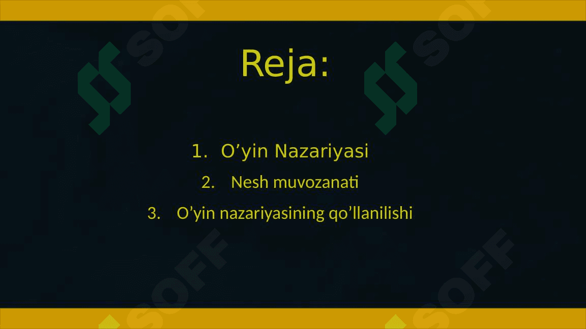 O'yinlar nazariyasi 2