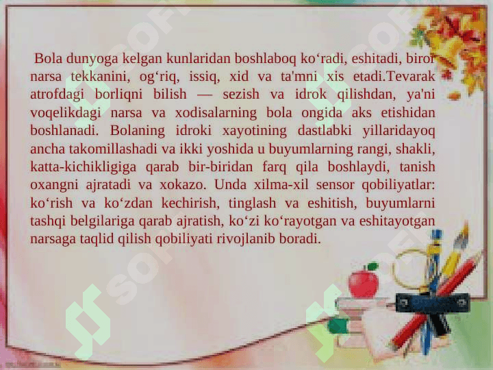 Maxsus yordamga muhtoj anomal bolalar toifalari 3