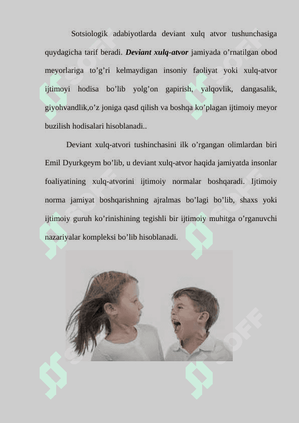 Deviant xulq-atvorning kelib chiqishi sabablari 2