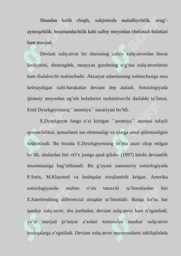 Deviant xulq-atvorning kelib chiqishi sabablari 3