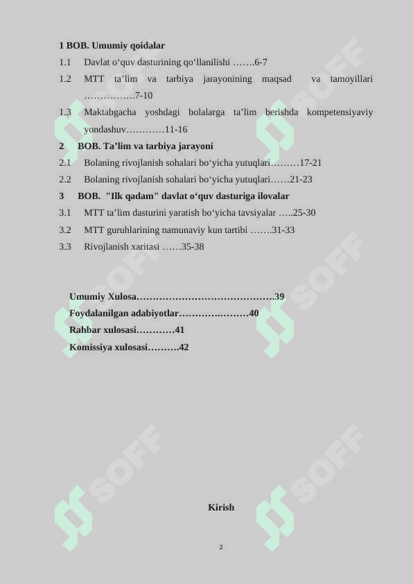 Ilk qadam takomillashtirilgan davlat dasturida bolalarning jismoniy rivojlanishiga qoyiladigan talablarni guruhlarda o'rganish 2