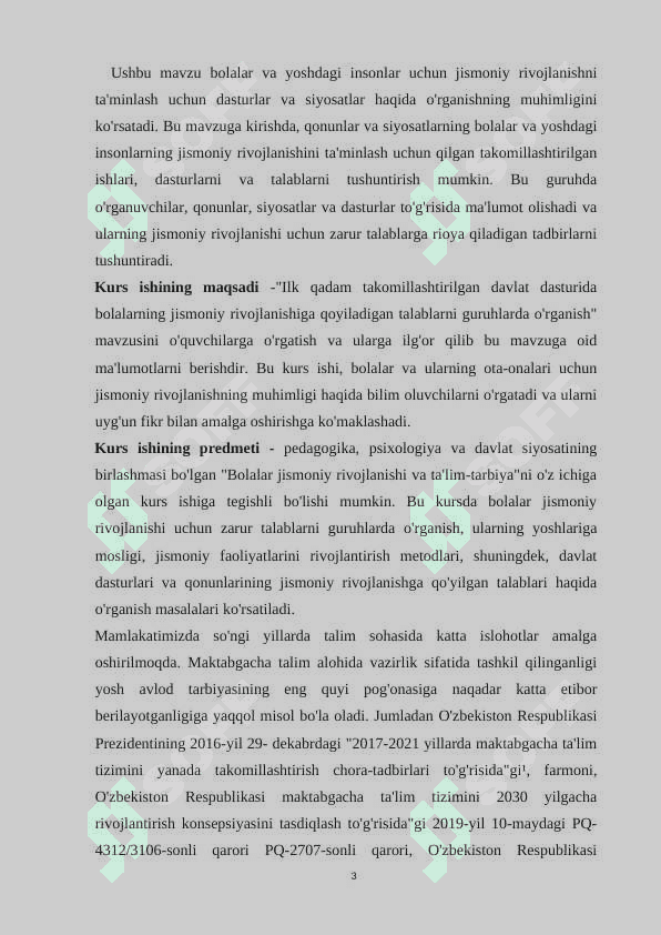 Ilk qadam takomillashtirilgan davlat dasturida bolalarning jismoniy rivojlanishiga qoyiladigan talablarni guruhlarda o'rganish 3