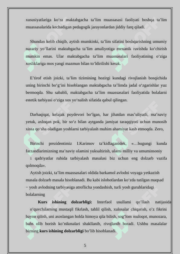 Maktabgacha ta’lim tashkilotlarida estetik tarbiya berishning ahamiyati 5