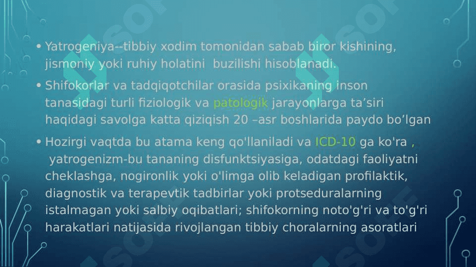 XOZIRGI ZAMON TIBBIYOTIDA YATROGENIYA MUAMMOLARI 4
