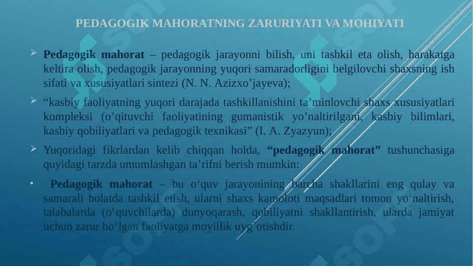 Pedagogik mahorat asoslari 4