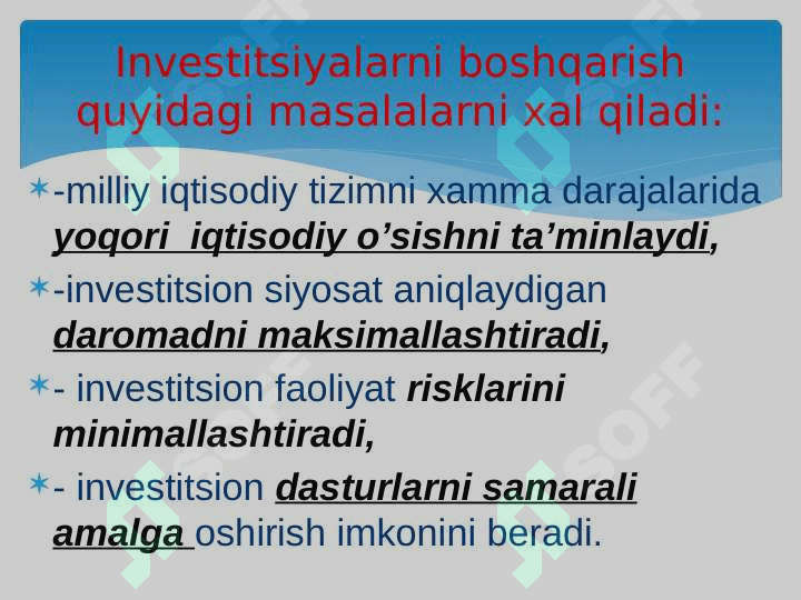 INVESTITSIYA FAOLIYATINI BOSHQARISH 3