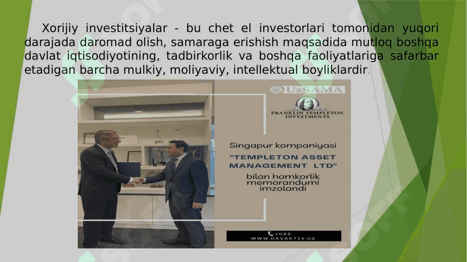 Xorijiy investitsiyalar 3