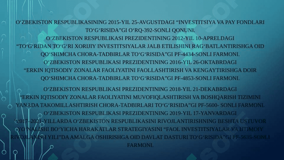 O‘zbekiston respublikasining investitsion tizimi 4