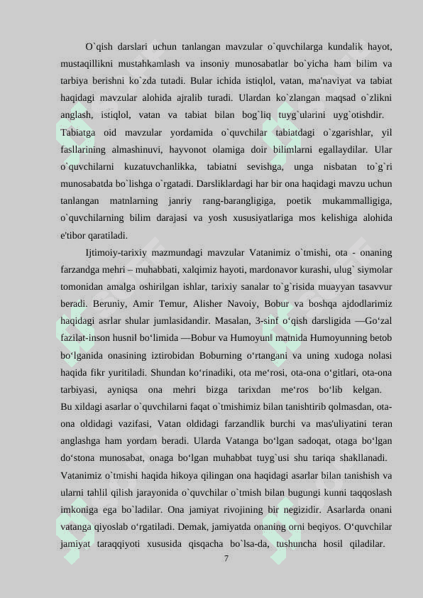 O‘qish savodxonligi darslarida qayta hikoyalash turlaridan foydalanish 7