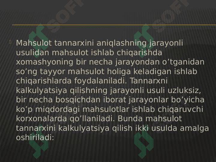 JARAYONLI KALKULYATSIYA QILISH USULI TAQDIMOT 3