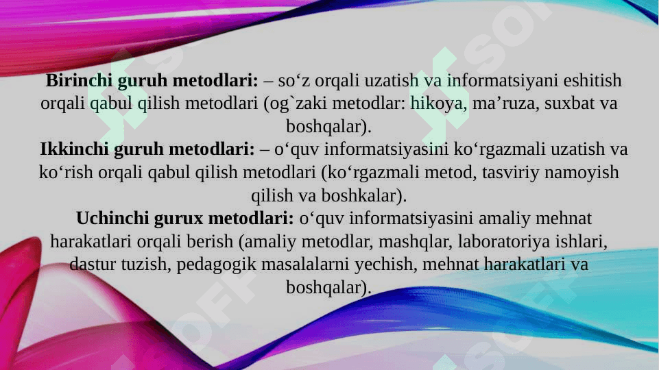 Ta`lim metodlari va vositalari 8