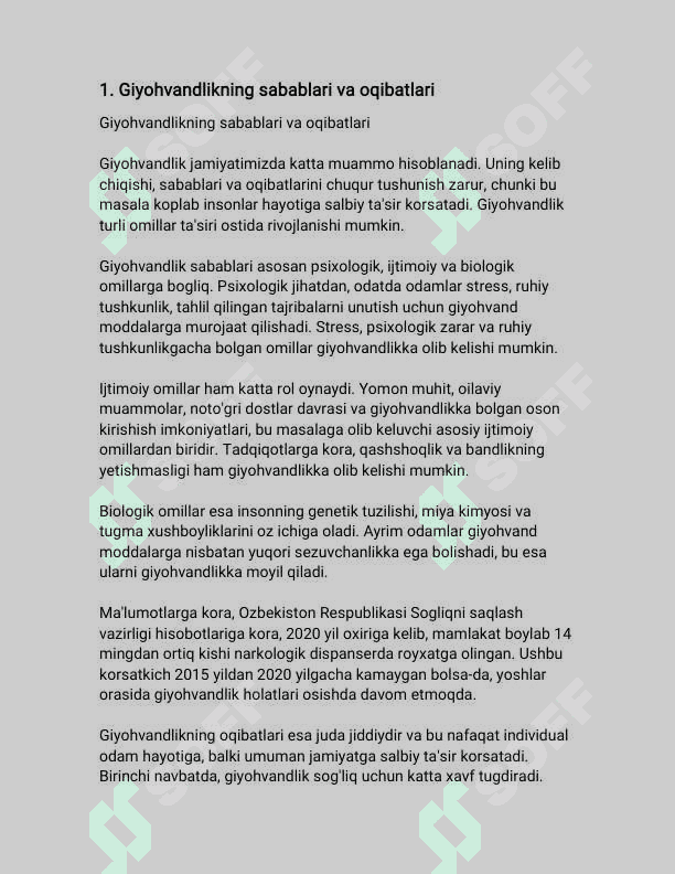 Giyohvandlik - umr zavoli 2