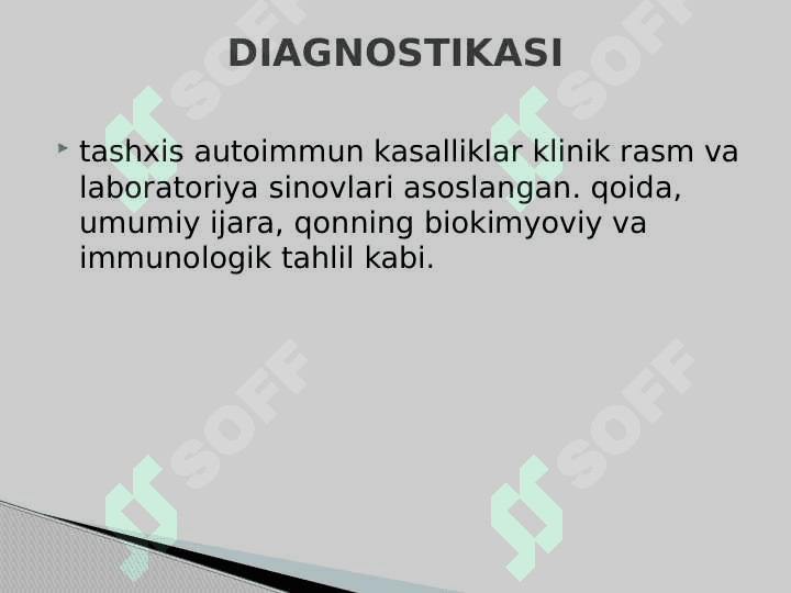 AUTOIMMUN VA ALLERGIK KASALLIKLAR KELIB CHIQISHI, KECHISHI, DIAGNOSTIKASI 7