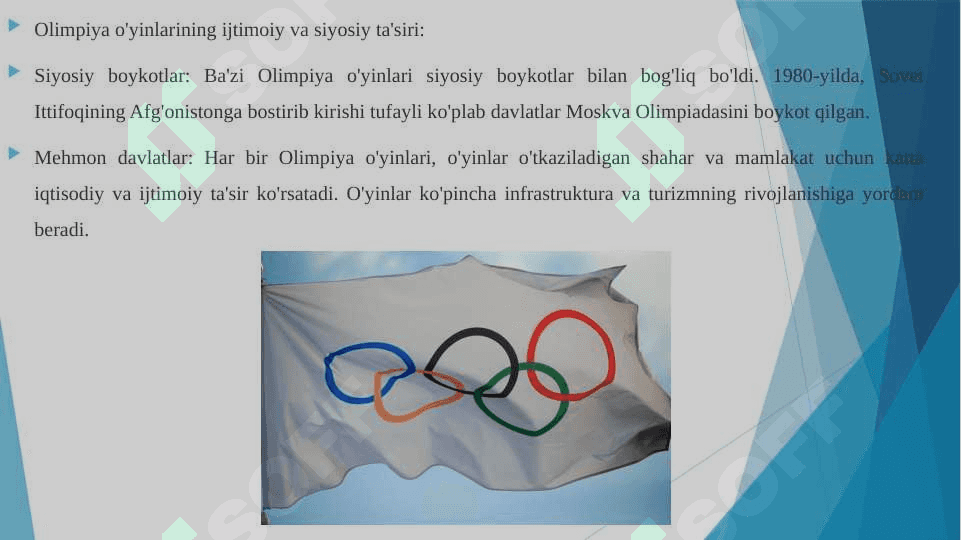 OLIMPIYA O'YINLARINING XUSUSIYATLARI 1896 DAN XOZIRGI DAVRGACHA 7