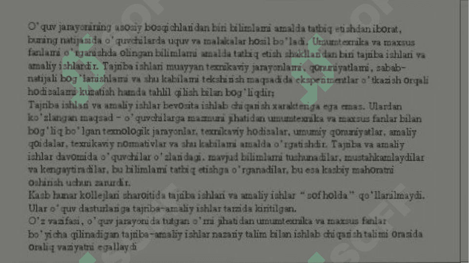 Amaliy mashg'ulotlarga tayyorgarlik 2