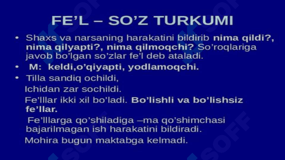 Fe‘l so‘z turkumi 2